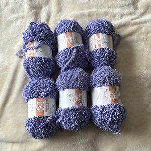 Needle crafters baby fringe soft lilac 6 skeins of yarn